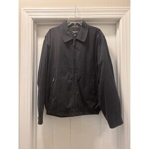 London Fog Collection Jacket Blue Soft Shell Collared Zip Pockets Lined Size XL